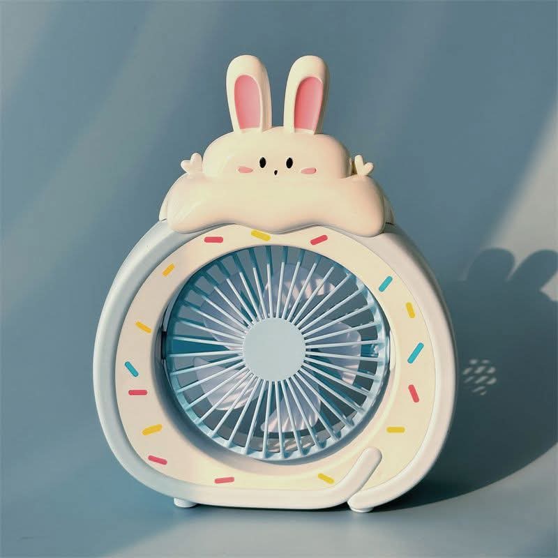 Cute Rabbit Mini Rechargeable Table Fan | SevenShopBD